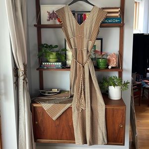 Flowy silk jumpsuit, label removed